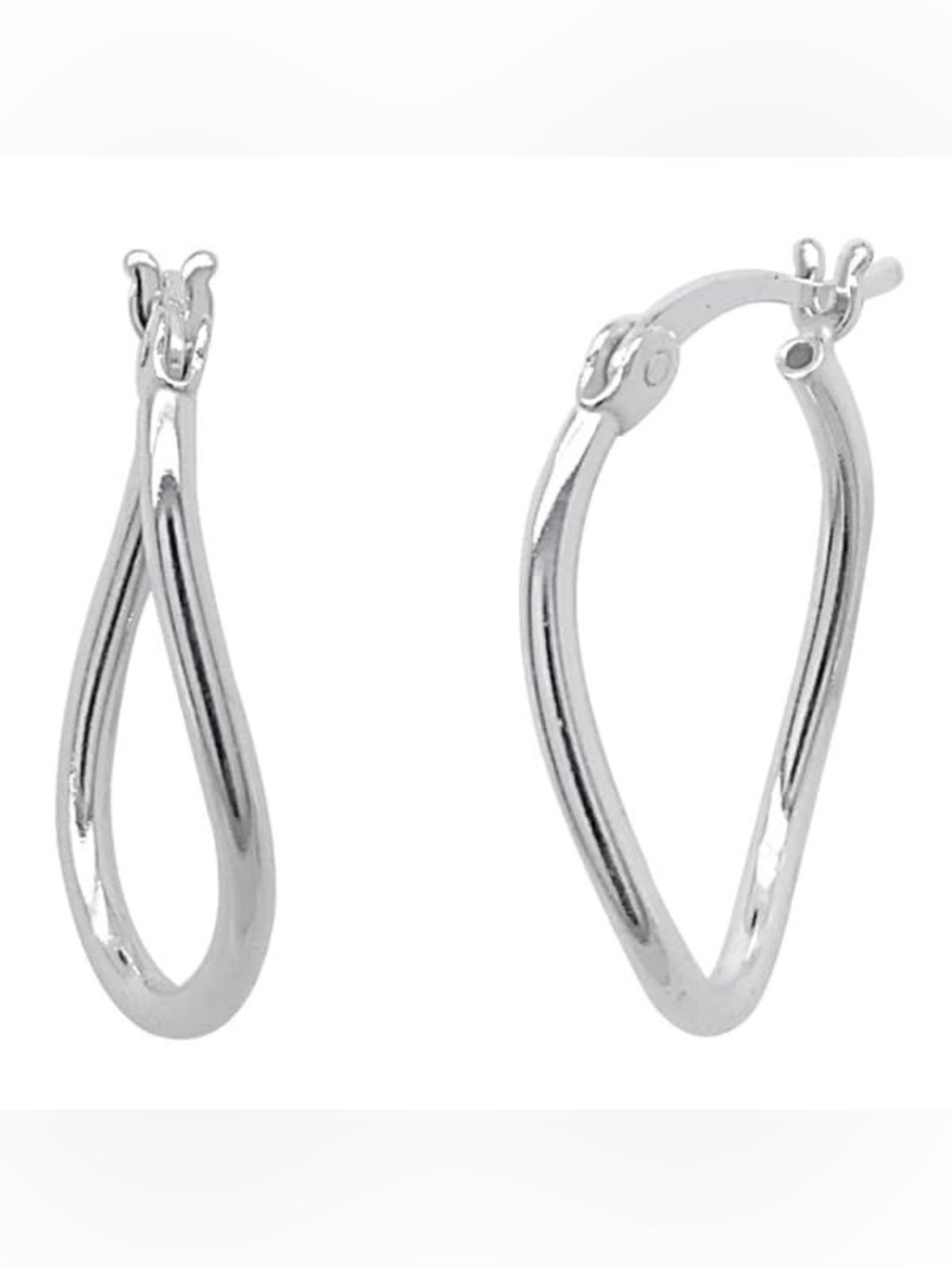 Brand New With Tags Marsala Sterling Silver 1” Twisted Hoop Earrings